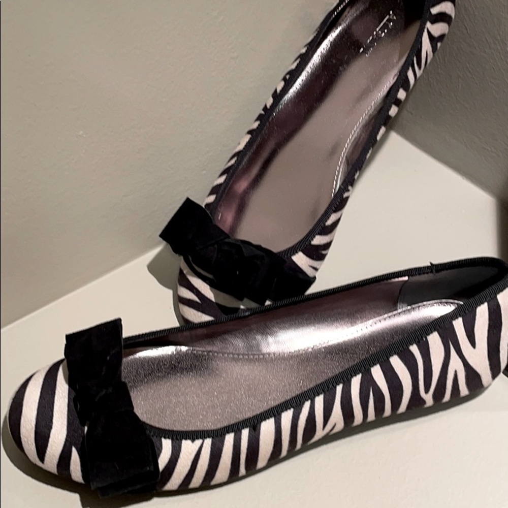 Alfani Zebra Print Ballet Flat, Size 9